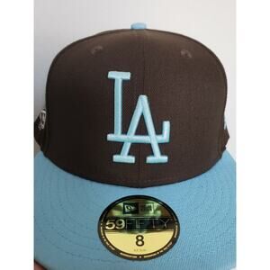 Los Angeles Dodgers Hat Cap 1965 World Series Brown Blue Size 8 59Fifty New Era